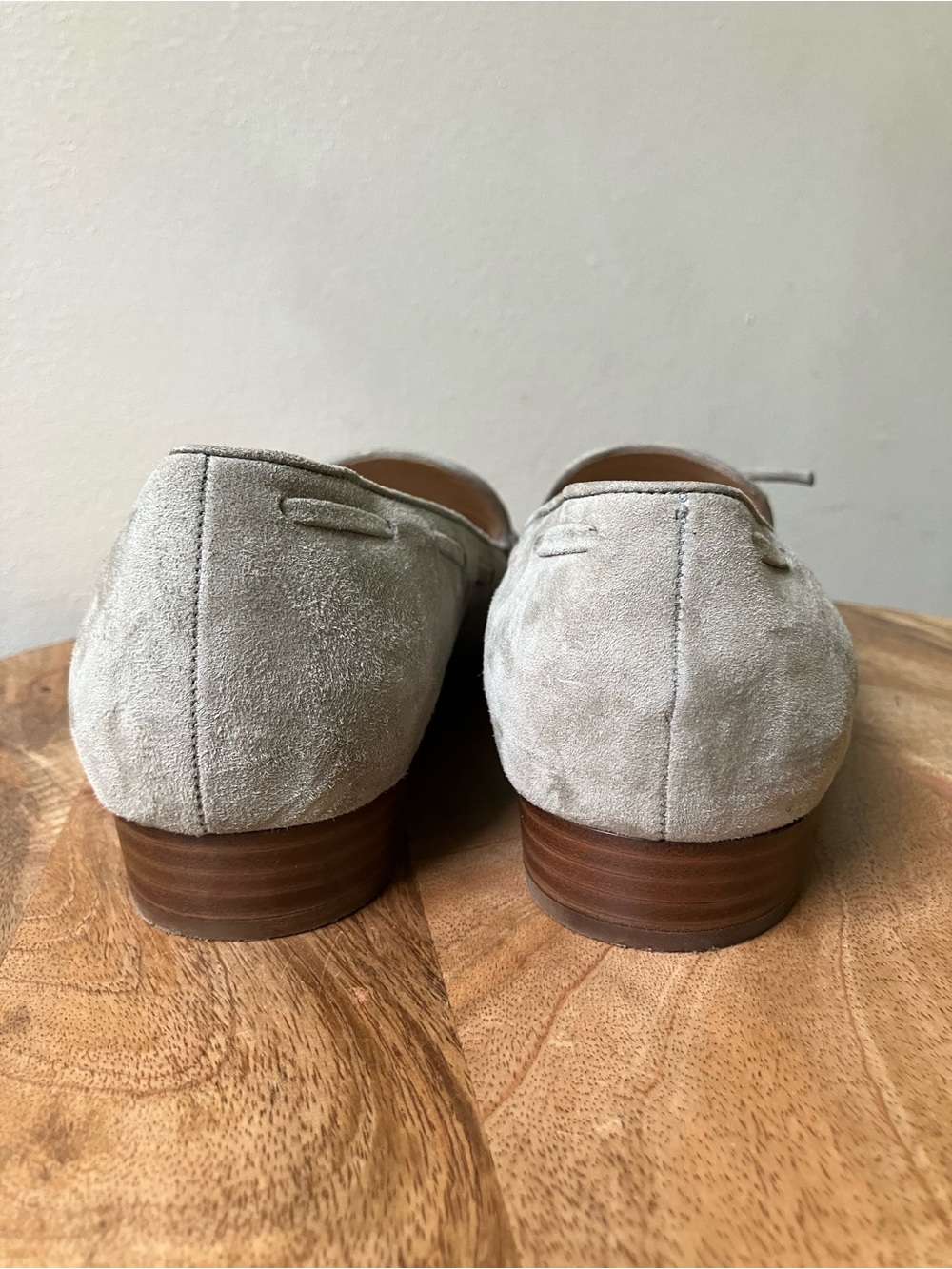 J. Crew | Grey Suede Bow Driving Loafer - Picture 4 of 8